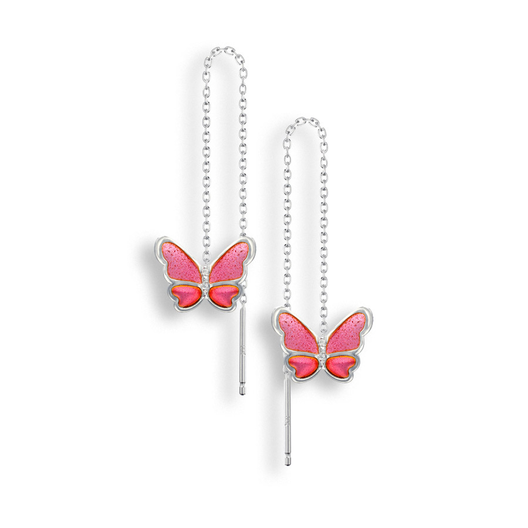 JAI Sterling Silver Butterfly Stud Earrings - QVC.com